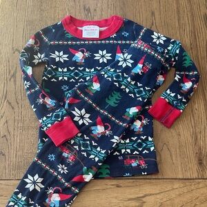 Hanna Andersson 3T Christmas Pajama Set with Red Trim